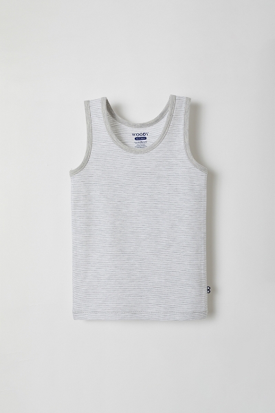 Resim 10-16 Yaş Erkek Çocuk Atlet-Ves - 905-Çizgili Gri