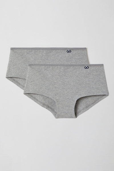 Resim 10-16 Yaş 2’li Kız Çocuk Külot-Hıd - 121-Gri  Melanj