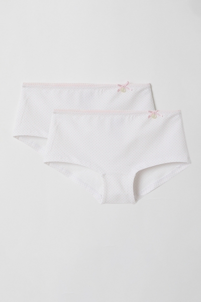 Resim 10-16 Yaş 2’li Kız Çocuk Külot-Hıd - 941-Pembe Puantiyeli