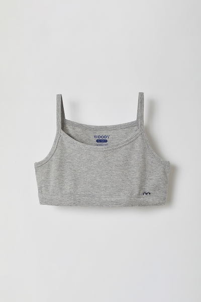 Resim 10-16 Yaş Kız Çocuk Atlet-Spt - 121-Gri  Melanj