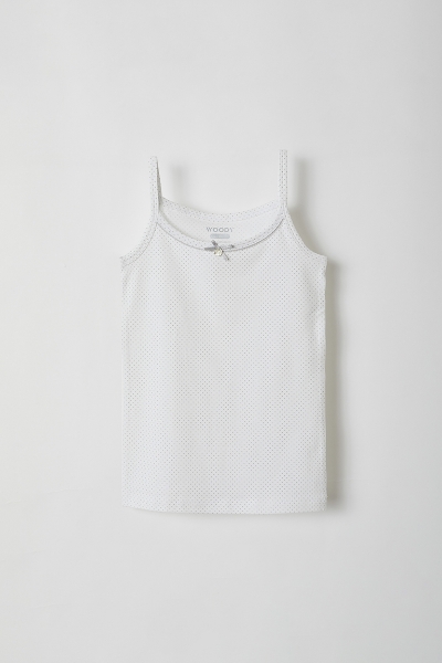 Resim 10-16 Yaş Kız Çocuk Atlet-Veg - 903-Beyaz Puantiyeli