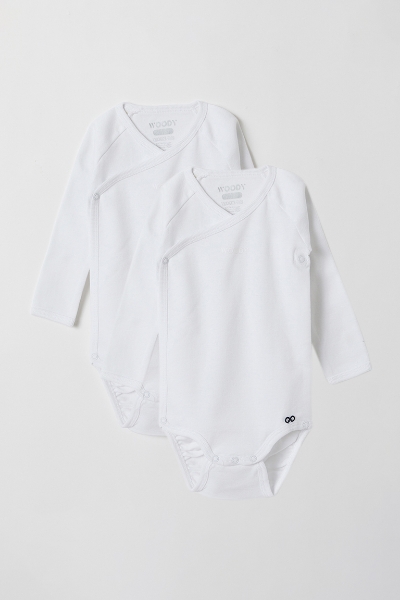 Resim Pamuklu 2’li Bebek Body- - 100-Beyaz