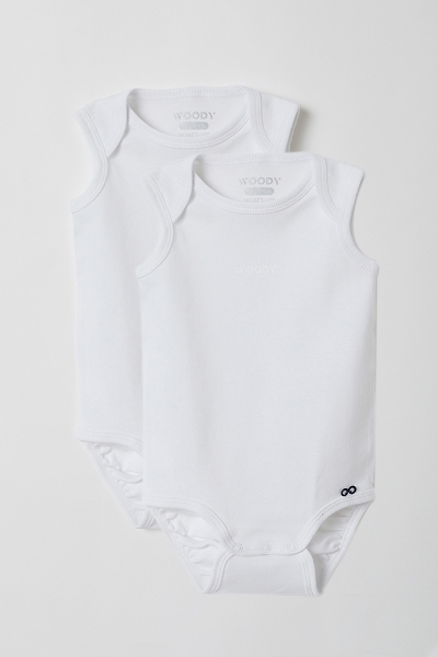 Resim Pamuklu 2’li Bebek Body- - 100-Beyaz