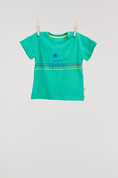 Resim Unisex Tshirt- - 741-Su Yeşili