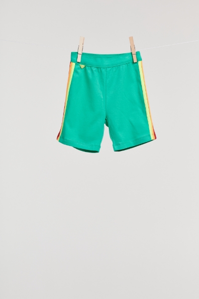 Resim Unisex Şort- - 741-Su Yeşili