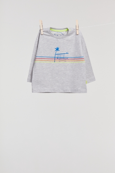 Resim Unisex Tshirt- - 142-Açık Melanj