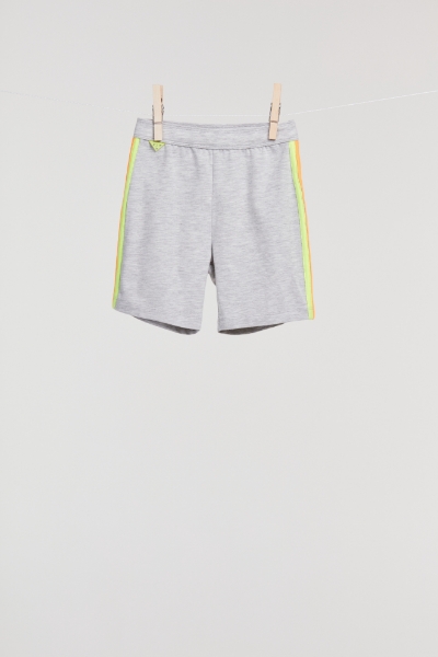 Resim Unisex Şort- - 142-Açık Melanj