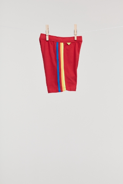 Resim Unisex Şort- - 465-Kırmızı