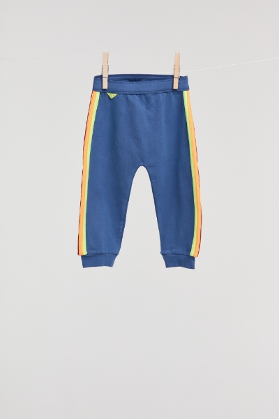 Resim Unisex Pantolon- - 853-Mavi