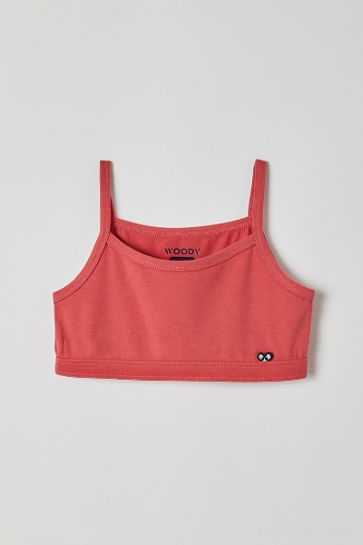 Resim 10-16 Yaş Kız Çocuk Atlet-Spt - 437-Rakun Temalı Gül Kırmızısı