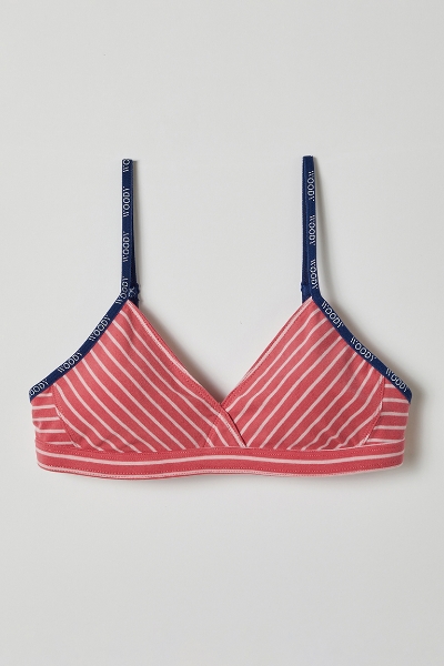 Resim Sütyen-Bra - 923-Rakun Temalı Çizgili Kırmızı