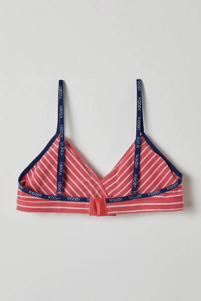 Resim Sütyen-Bra - 923-Rakun Temalı Çizgili Kırmızı