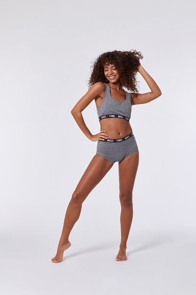 Resim Kadın Atlet-Yuf - 125-Rakun Temalı Gri Melanj