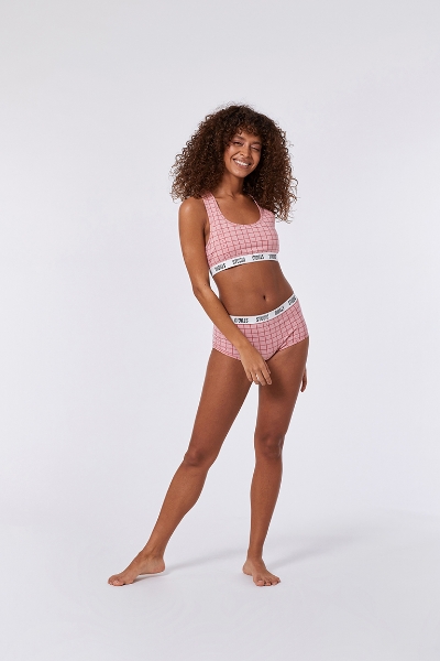 Resim Kadın Atlet-Yuf - 946-Rakun Baskılı Pembe