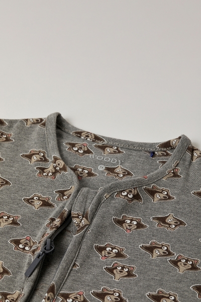 Resim Uyku Tulumu-Slb - 924-Rakun Baskılı Gri