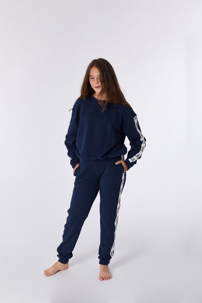 Resim Sweatshirt-Yla - 885-Boğa Temalı Koyu Lacivert