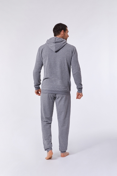 Resim Eşofman Altı & Jogger-Qlf - 125-Rakun Temalı Gri Melanj