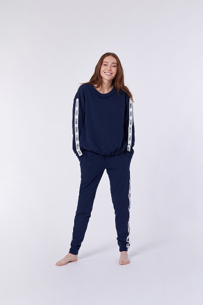 Resim Eşofman Altı & Jogger-Ylb - 885-Boğa Temalı Koyu Lacivert