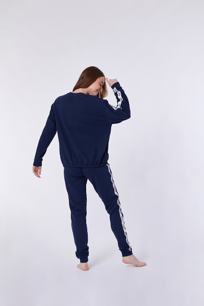 Resim Eşofman Altı & Jogger-Ylb - 885-Boğa Temalı Koyu Lacivert