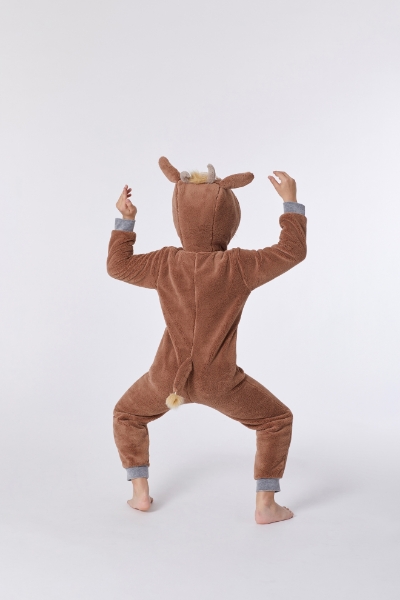 Resim Hayvan Figürlü Unisex Tulum-Onj - 020-Boğa Temalı