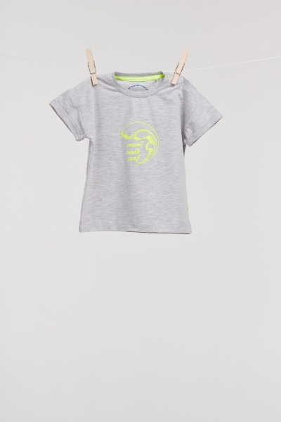 Resim Unisex Çocuk Tshirt-Kla - 142-Açık Melanj