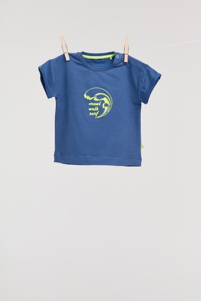 Resim Unisex Çocuk Tshirt-Kla - 853-Mavi