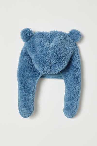 Resim Atkı Bere Eldiven Takımı-Lws - 858-Rakun Temalı Duman Mavisi