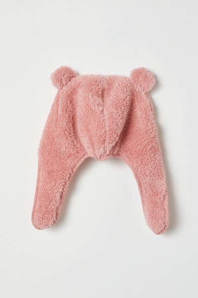 Resim Atkı Bere Eldiven Takımı-Lws - 428-Rakun Temalı Pembe