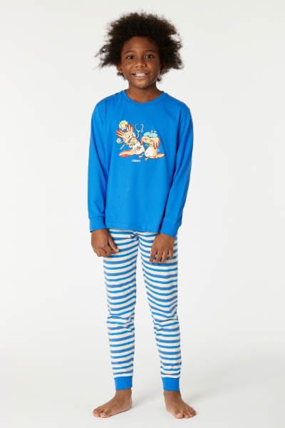 Resim 2-8 Yaş Erkek Çocuk Pijama-Plc - 837-Koyu Mavi