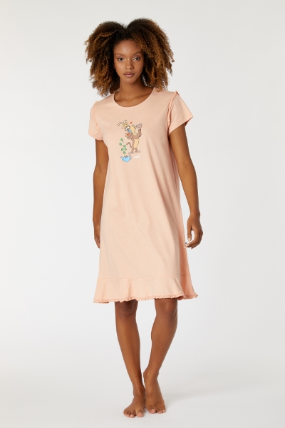 Resim Kadın Gecelik-Bdr - 411-Uçuk Pembe