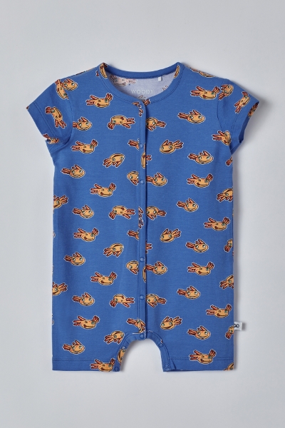 Resim Bebek Tulumu-Rba - 982-Semender Baskılı Mavi