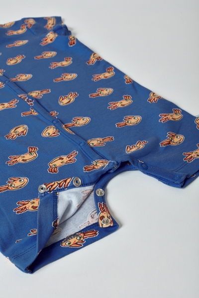 Resim Bebek Tulumu-Rba - 982-Semender Baskılı Mavi