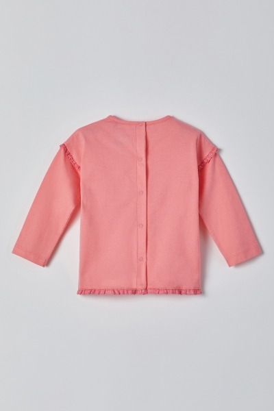 Resim Pamuklu Kız Bebek Pijama-Plg - 441-İstiridye Pembe