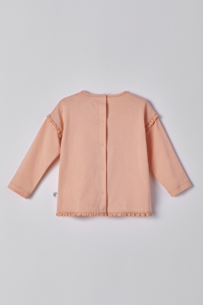 Resim Pamuklu Kız Bebek Pijama-Plg - 411-Uçuk Pembe