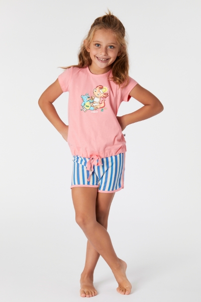 Resim 10-16 Yaş Kız Çocuk Pijama-Bst - 411-Uçuk Pembe