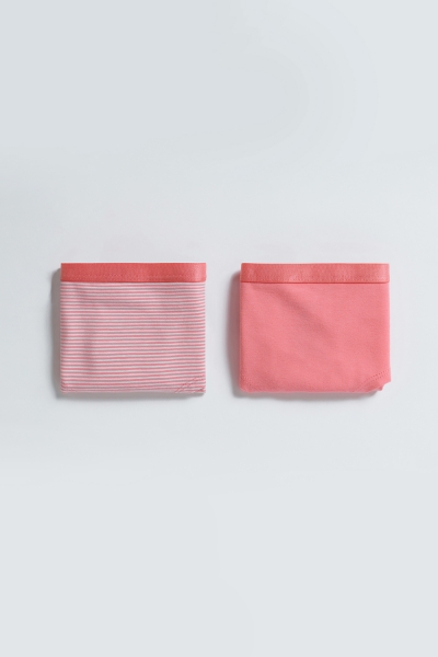 Resim 2'li Kadın Külot- - 080-Ahtapot Temalı Çizgili Set