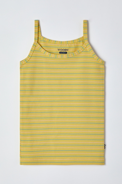 Resim 2-8 Yaş Kız Çocuk Atlet-Veg - 964-Mandril Temalı Çizgili Sarı