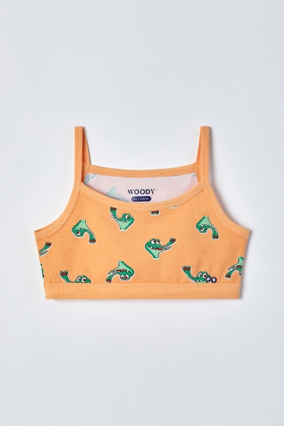 Resim Atlet-Spt - 954-Krokodil Baskılı Turuncu