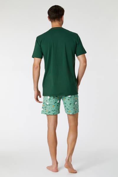 Resim Erkek Pijama-Qrs - 786-Çam Yeşili