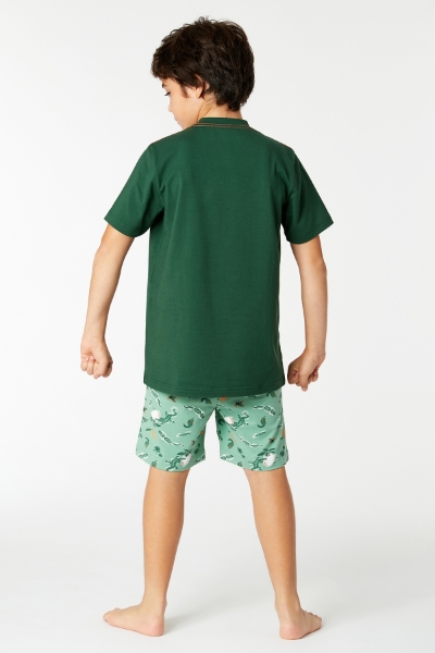 Resim 2-8 Yaş Erkek Çocuk Pijama-Qrs - 786-Çam Yeşili