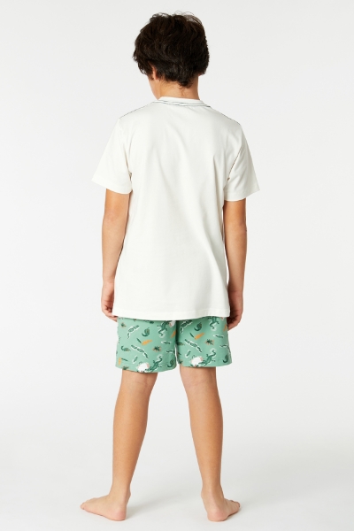 Resim 10-16 Yaş Erkek Çocuk Pijama-Qrs - 106-Ekru