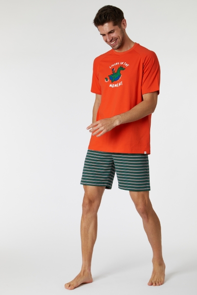 Resim Erkek Pijama-Qts - 567-Paprika Kırmızı