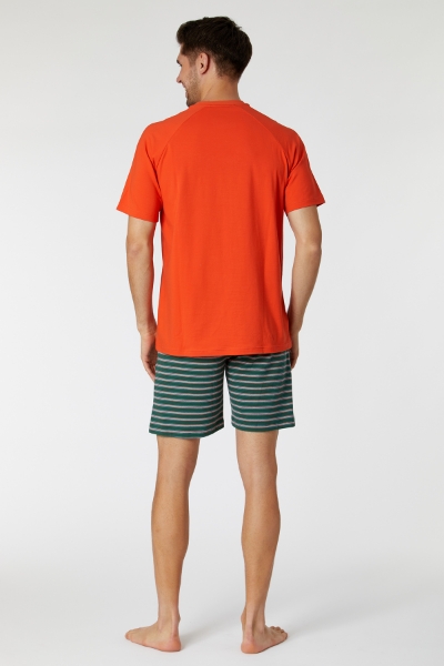 Resim Erkek Pijama-Qts - 567-Paprika Kırmızı