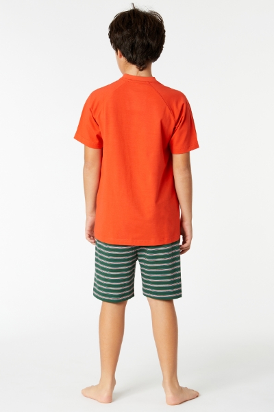 Resim 10-16 Yaş Erkek Çocuk Pijama-Qts - 567-Paprika Kırmızı