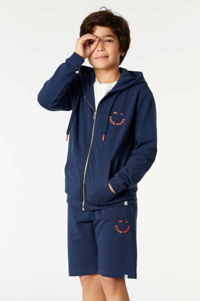 Resim Kapüşonlu Sweatshirt-Qle - 885BLACK IRIS