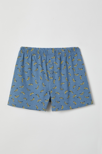 Resim Erkek Boxer-Qlb - 986-Mandril Temalı Muz Baskılı