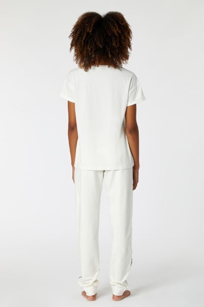 Resim Tişört-Yle - 106-Ekru