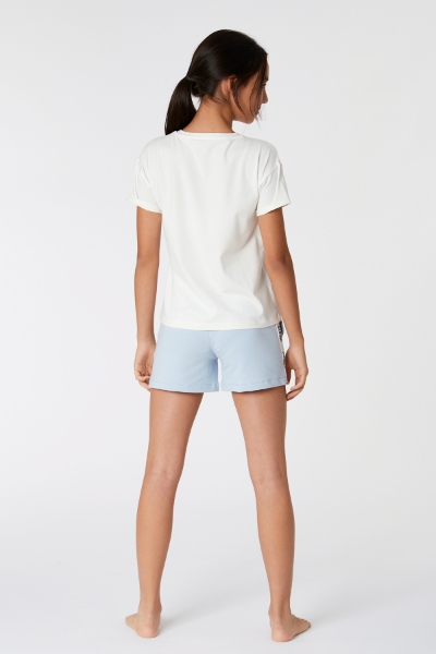 Resim Tişört-Yle - 106-Ekru