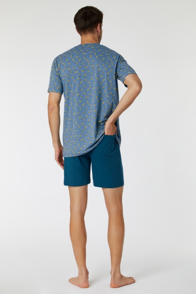 Resim Erkek Pijama-Qpa - 986-Mandril Temalı Muz Baskılı