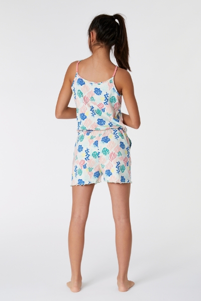 Resim 10-16 Yaş Kız Çocuk Pamuklu Tulum-Yoa - 975-Mercan